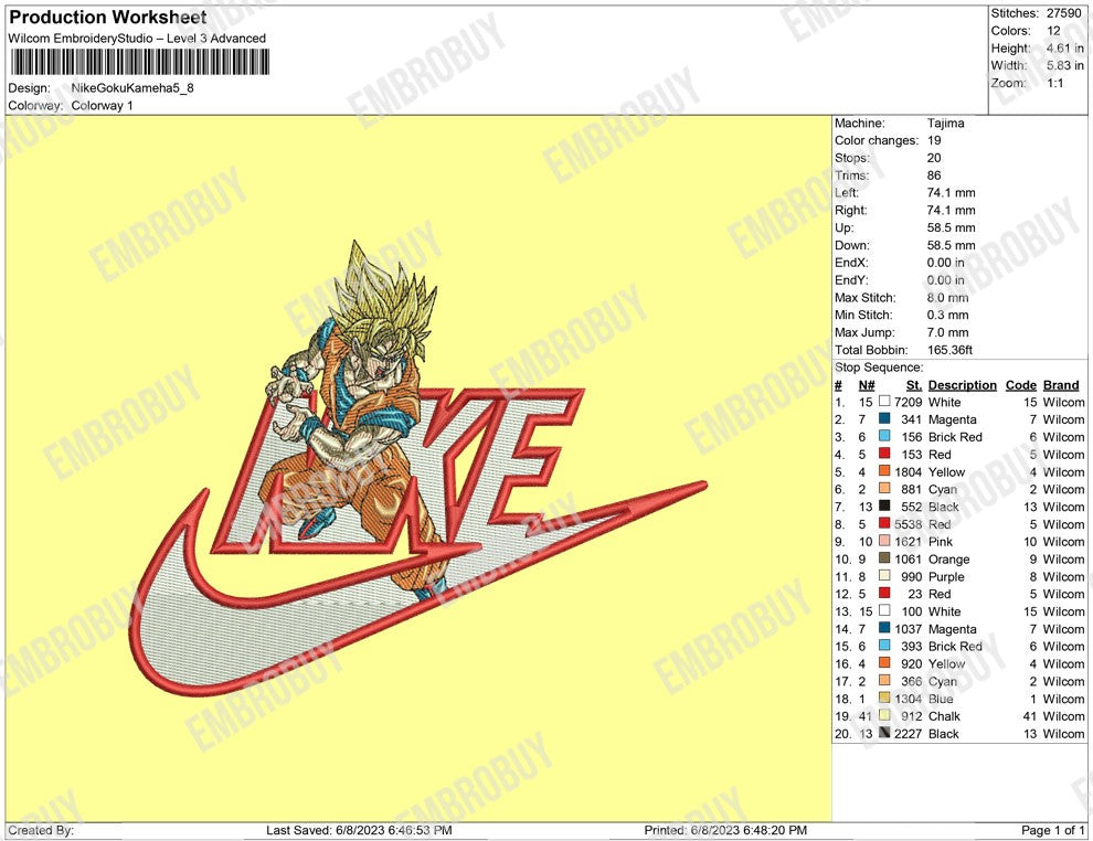 Nike Goku Kameha