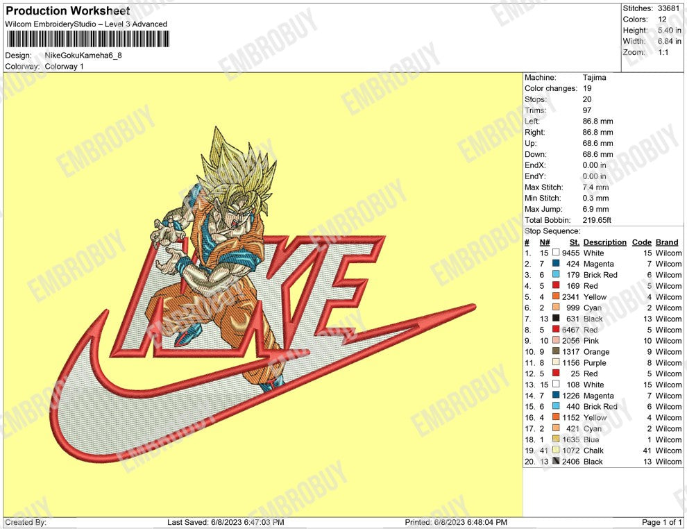 Nike Goku Kameha