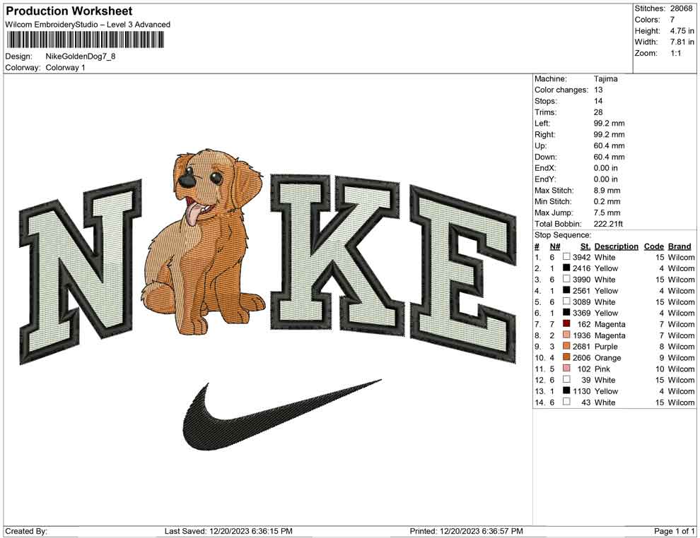 Nike Golden Dog