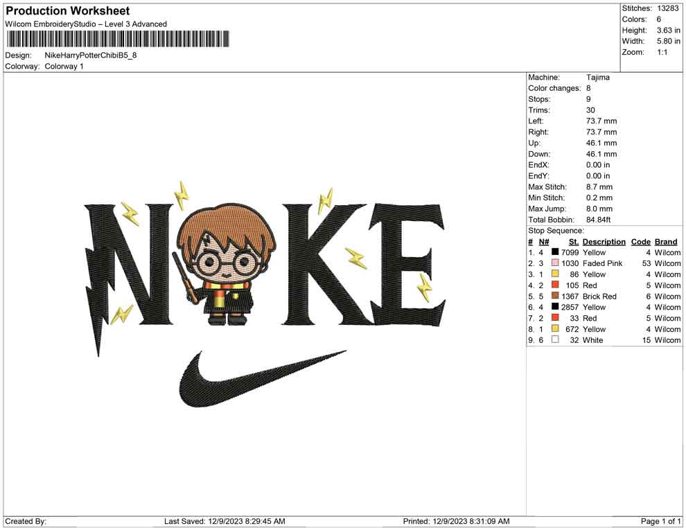 Nike harry Potter chibi B