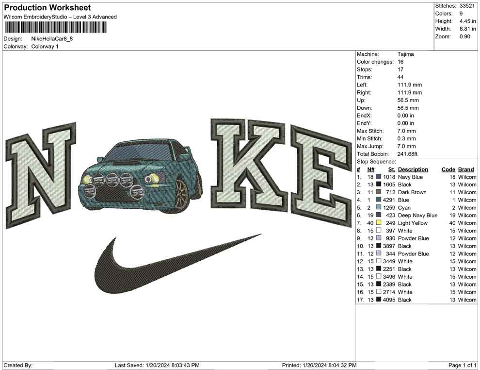 Nike hella Car
