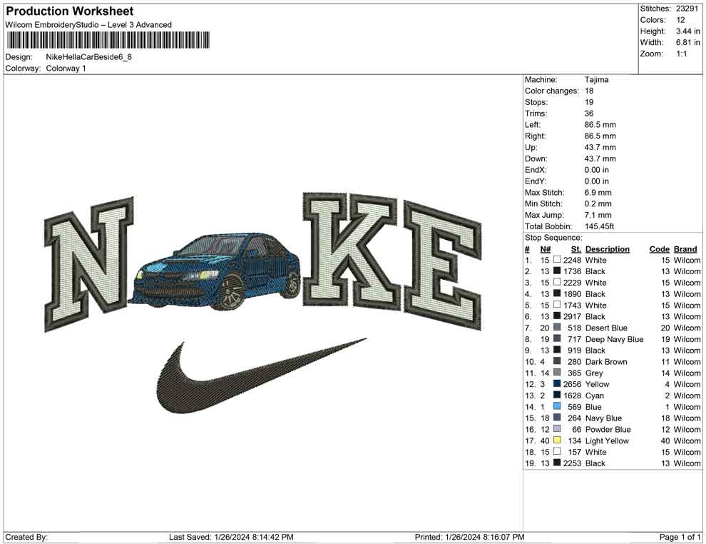 Nike hella Car Beside