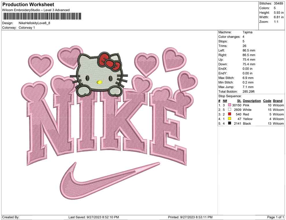 Nike Hello kitty Love