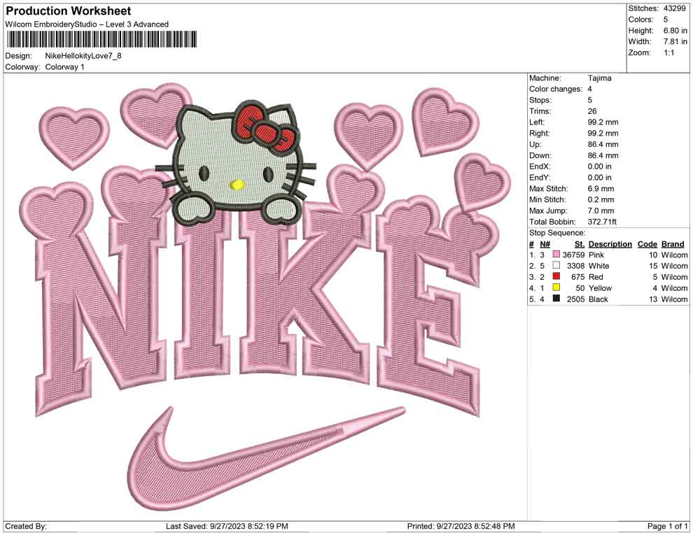 Nike Hello kitty Love