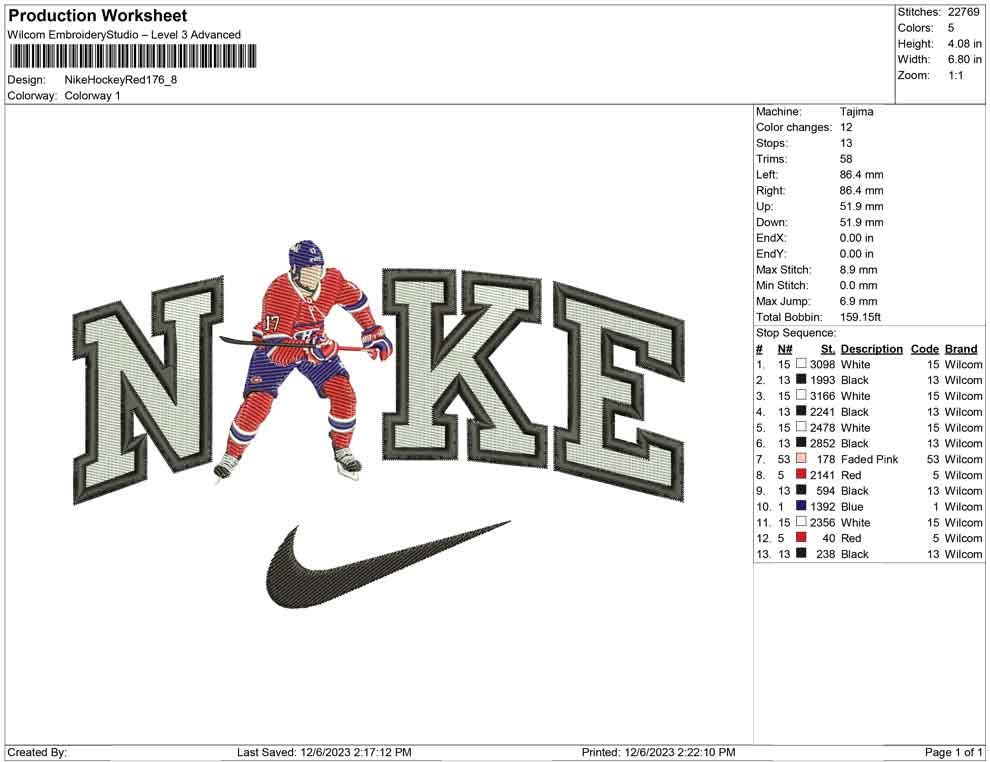 Nike Hockey Red 17