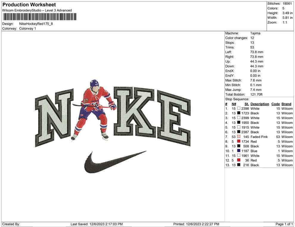 Nike Hockey Red 17