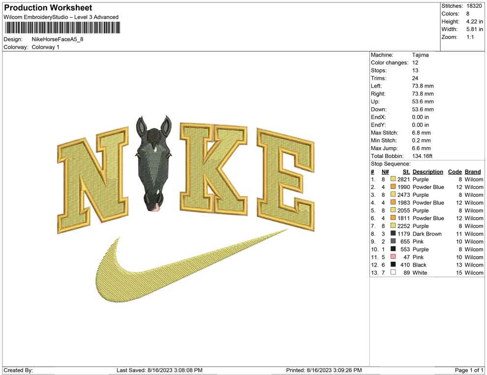 Nike Horse face A