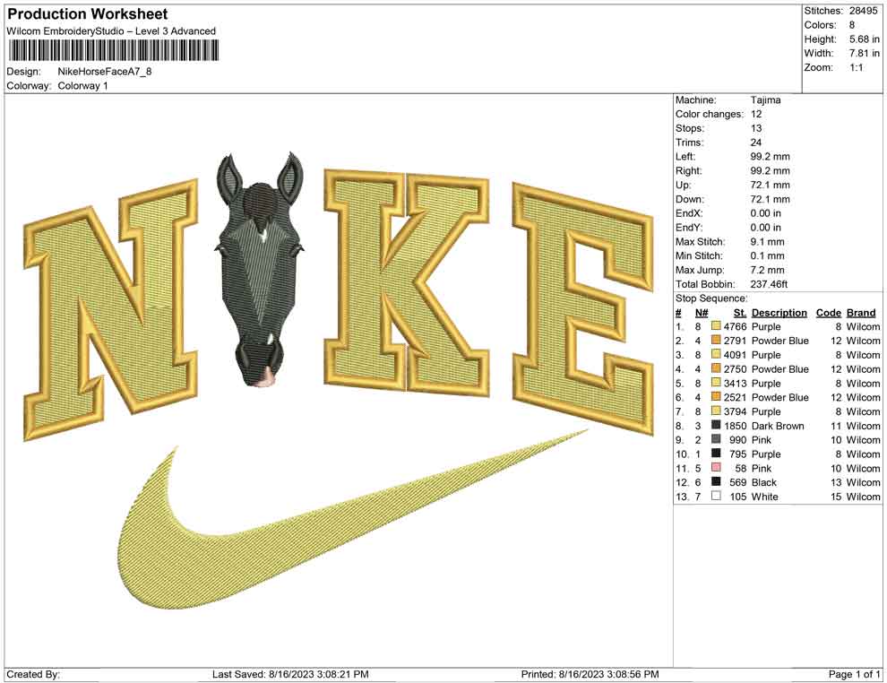 Nike Horse face A