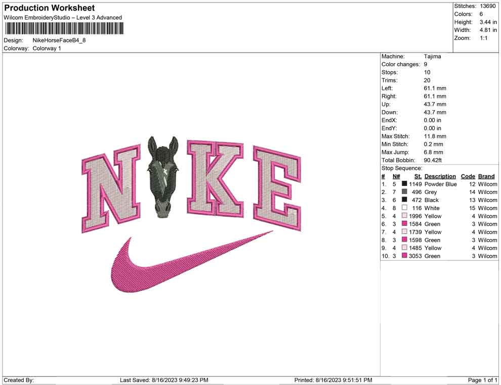 Nike Horse face B