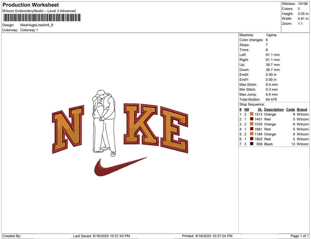 Nike Huge Line Art
