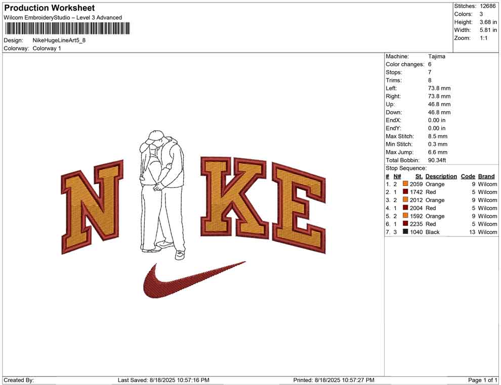 Nike Huge Line Art