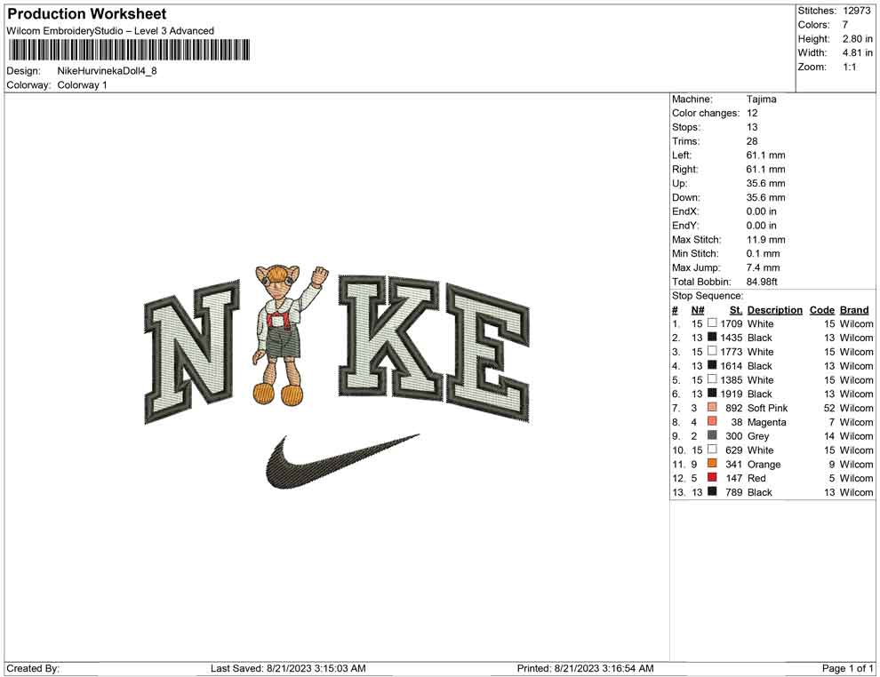 Nike Hurvenika Doll