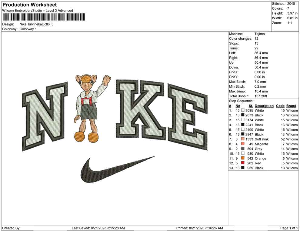 Nike Hurvenika Doll