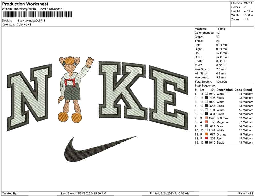 Nike Hurvenika Doll