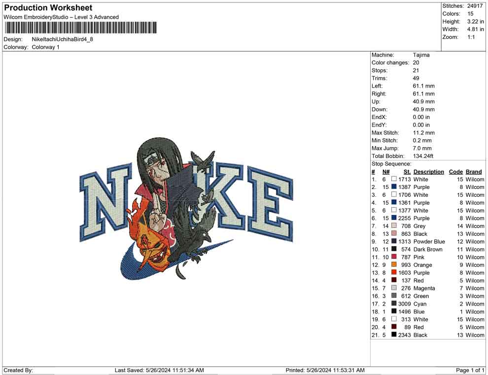 Nike Itachi Uchiha Bird