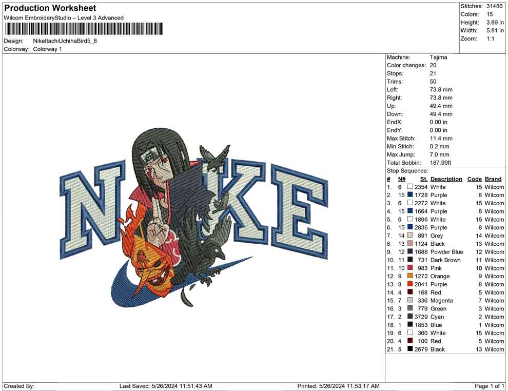 Nike Itachi Uchiha Bird