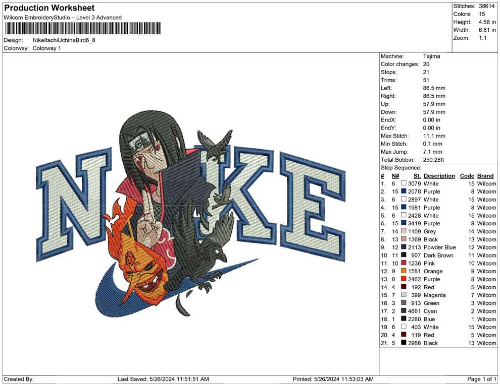 Nike Itachi Uchiha Bird