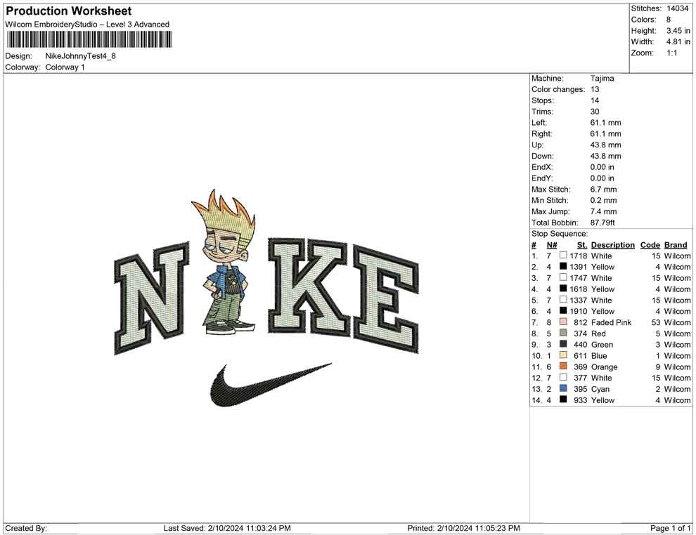 Nike jhony test