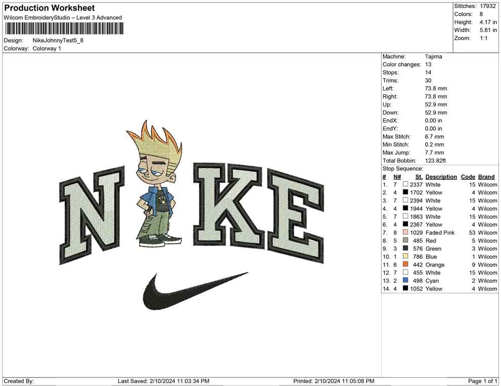 Nike jhony test