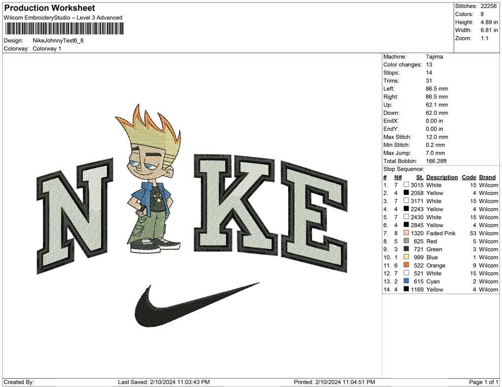 Nike jhony test
