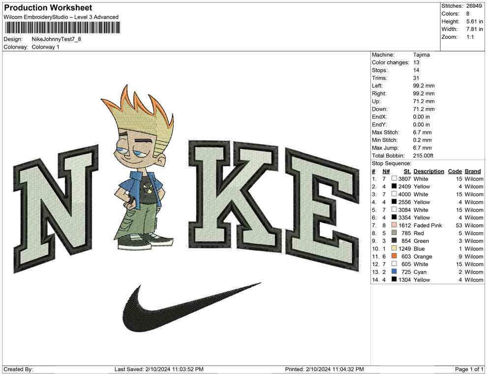 Nike jhony test