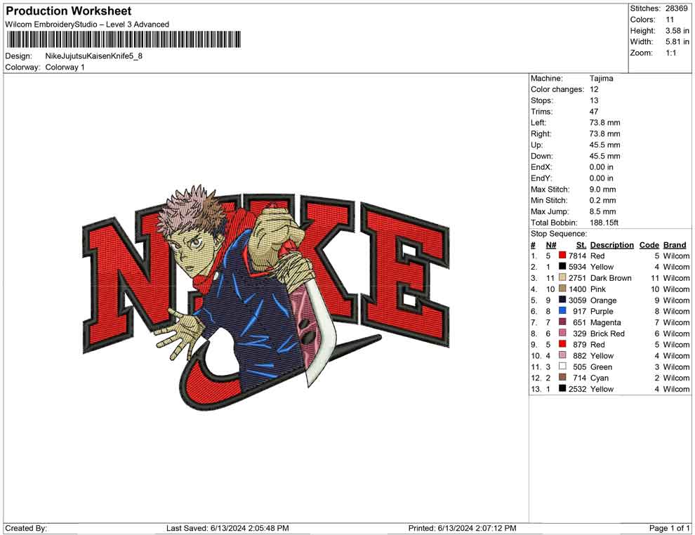 Nike Jujutsu Kaisen Knife