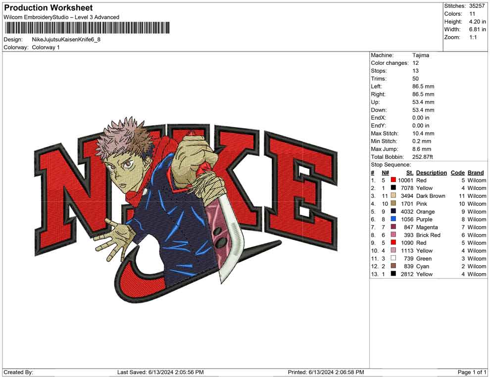Nike Jujutsu Kaisen Knife