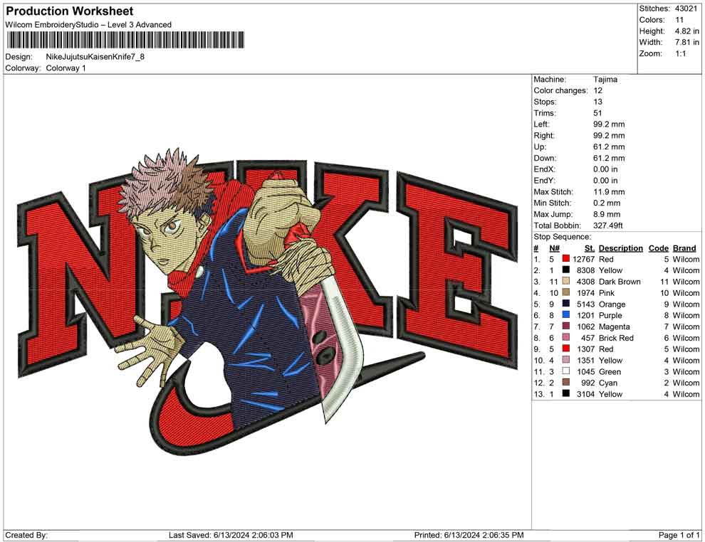 Nike Jujutsu Kaisen Knife