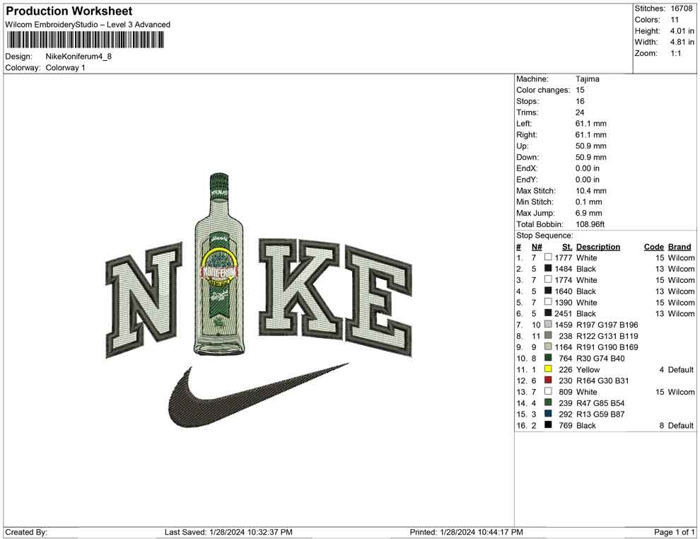 Nike Koniferum bottle
