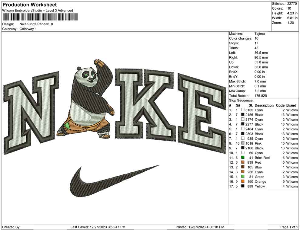 Nike Kungfu Panda