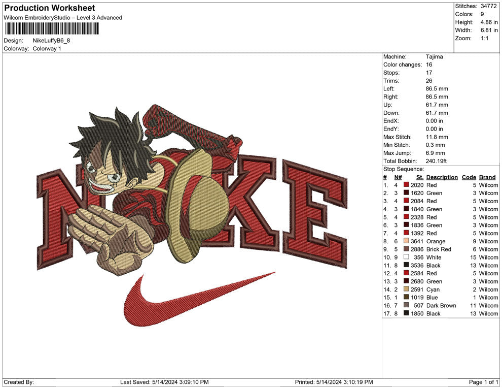 Nike Luffy B