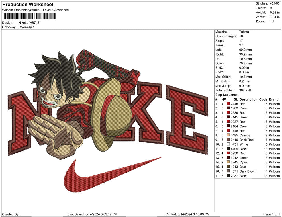 Nike Luffy B