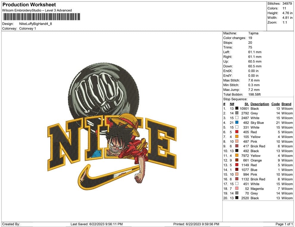 Nike Luffy Big hand