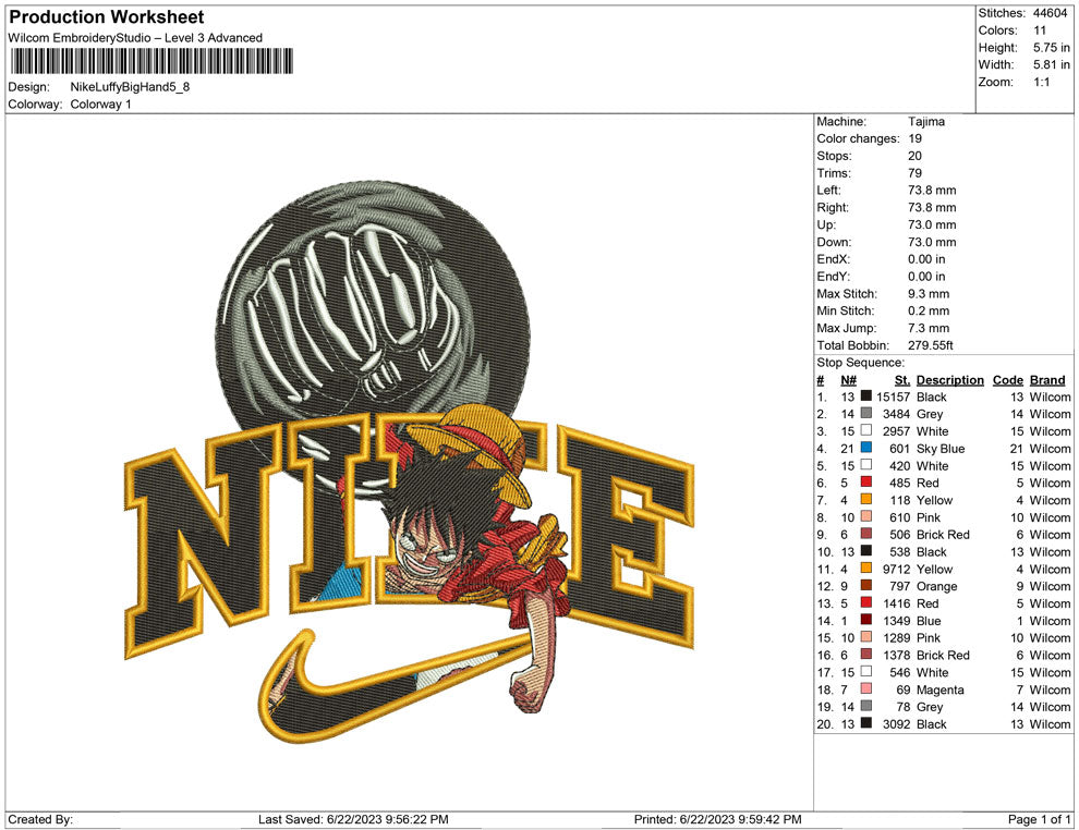 Nike Luffy Big hand