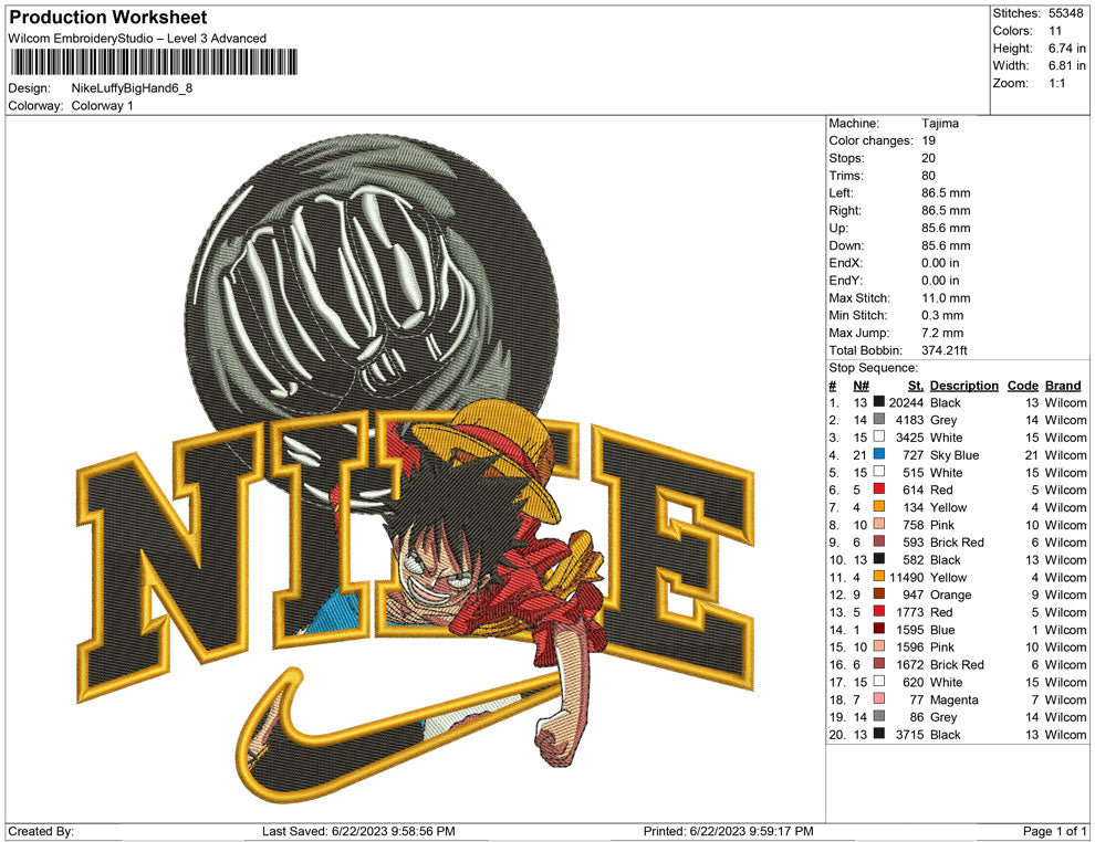 Nike Luffy Big hand