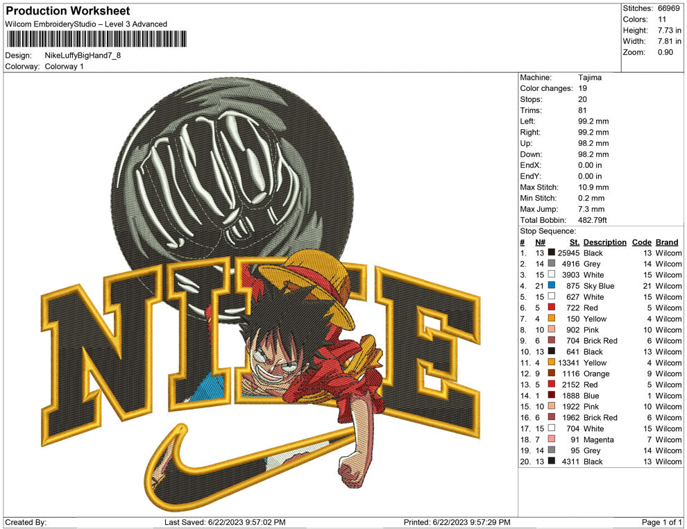 Nike Luffy Big hand