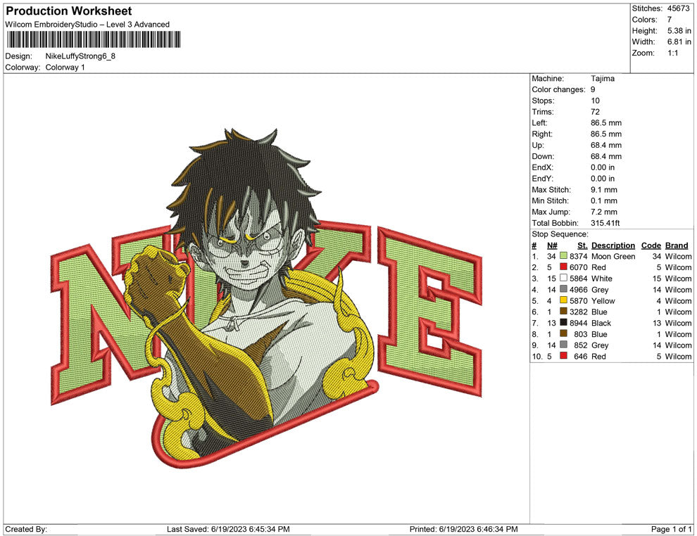 Nike Luffy Strong