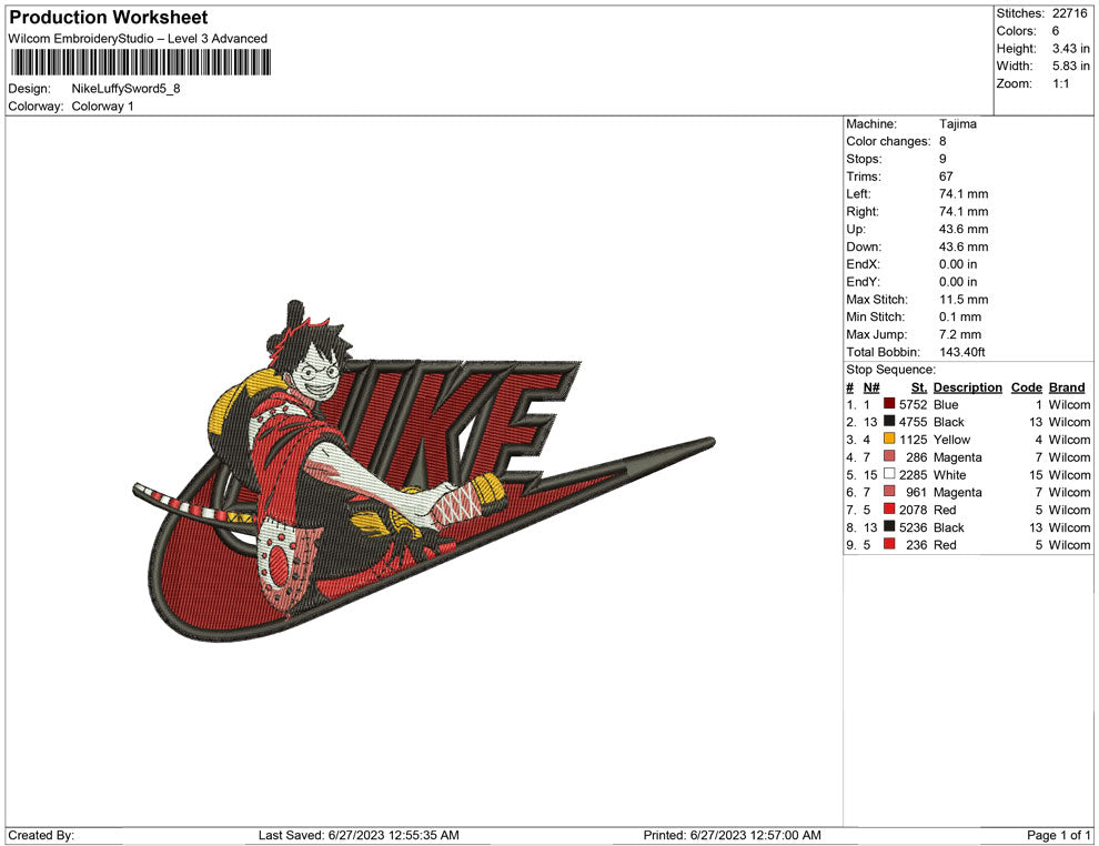 Nike Luffy Sword