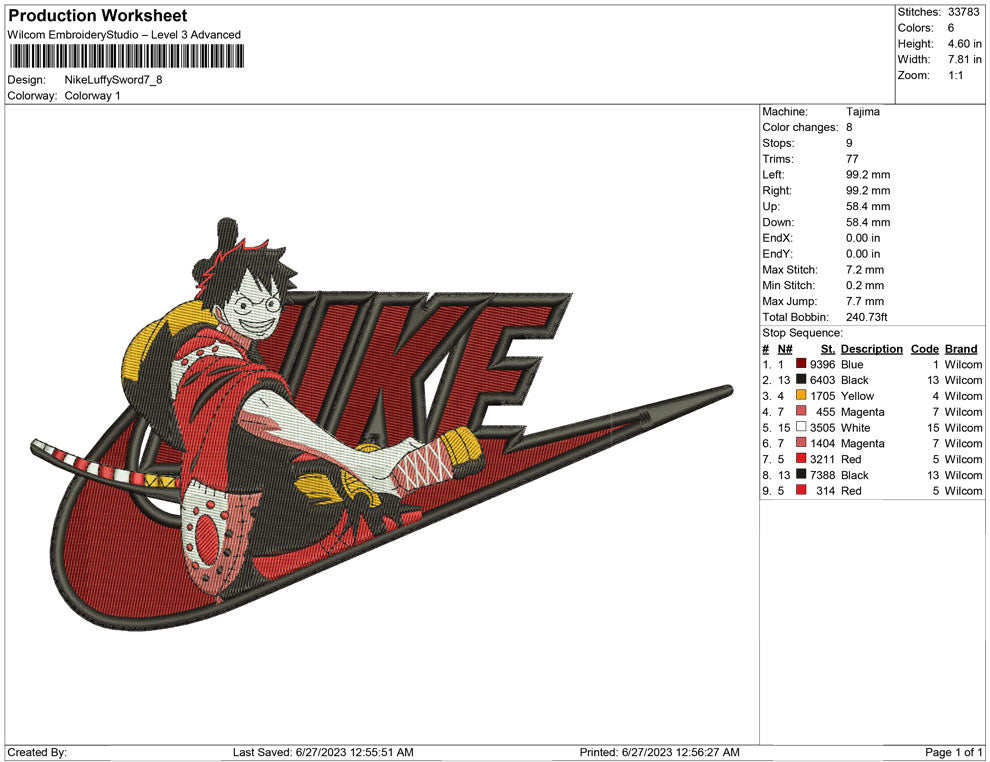 Nike Luffy Sword
