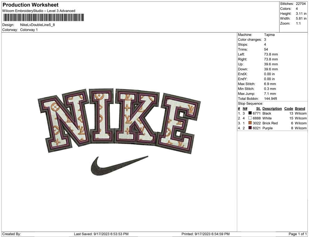 Nike LV Double line