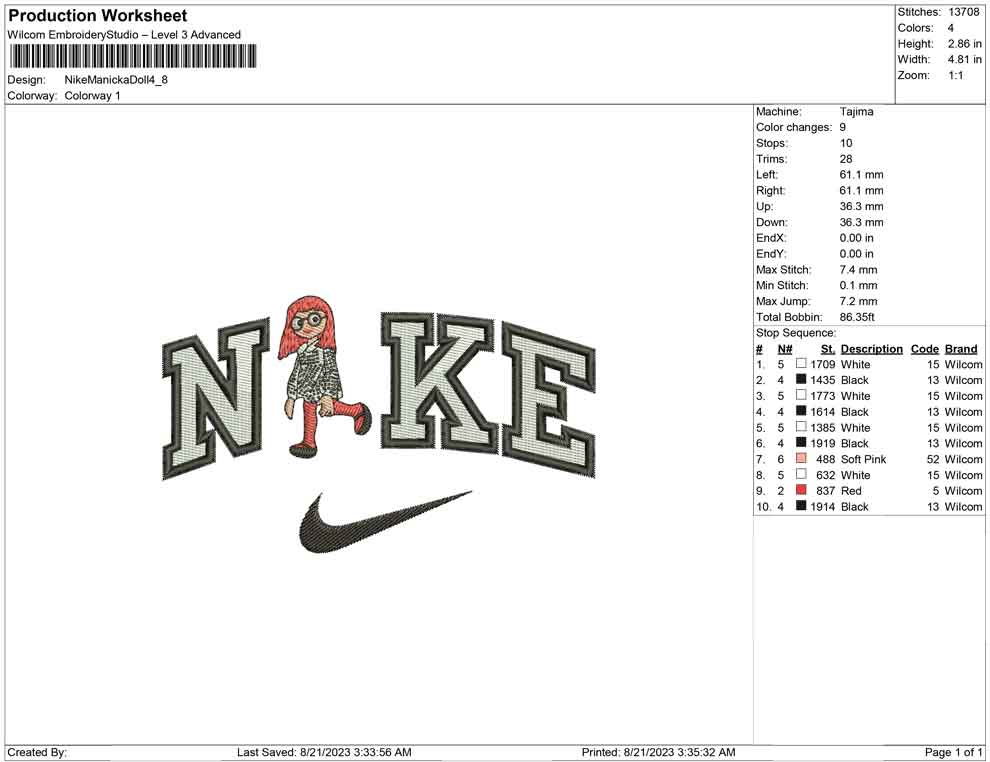 Nike Manicka Doll