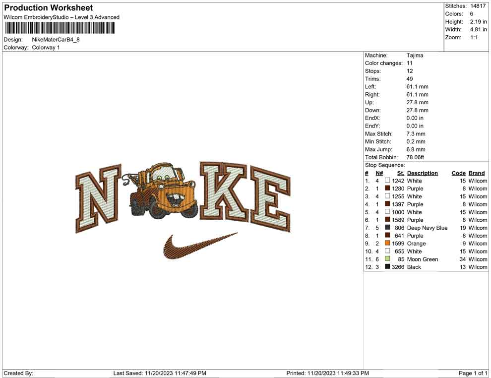 Nike Mater Car B