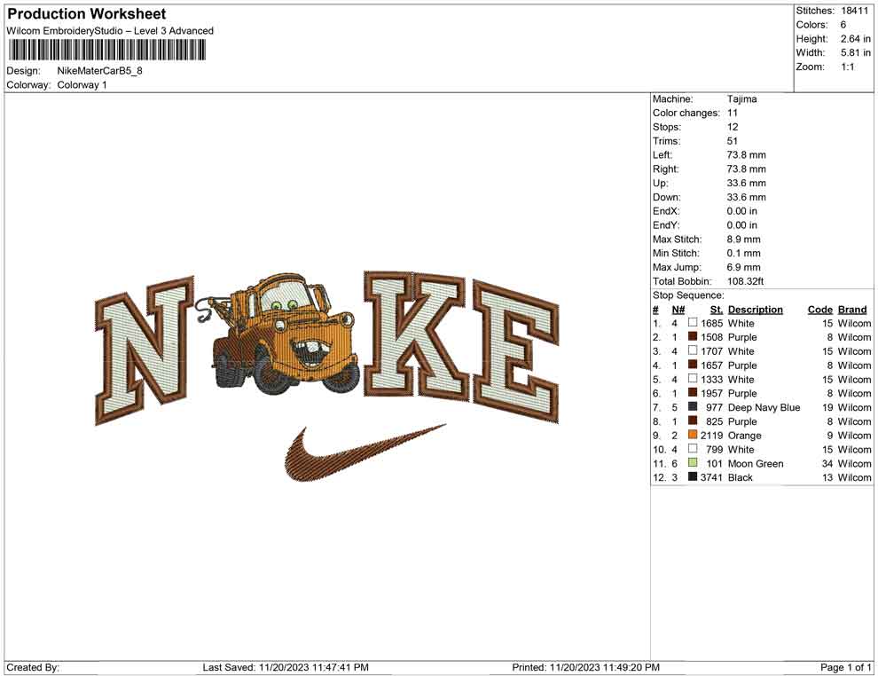 Nike Mater Car B