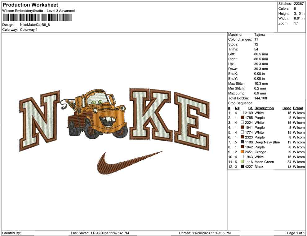 Nike Mater Car B