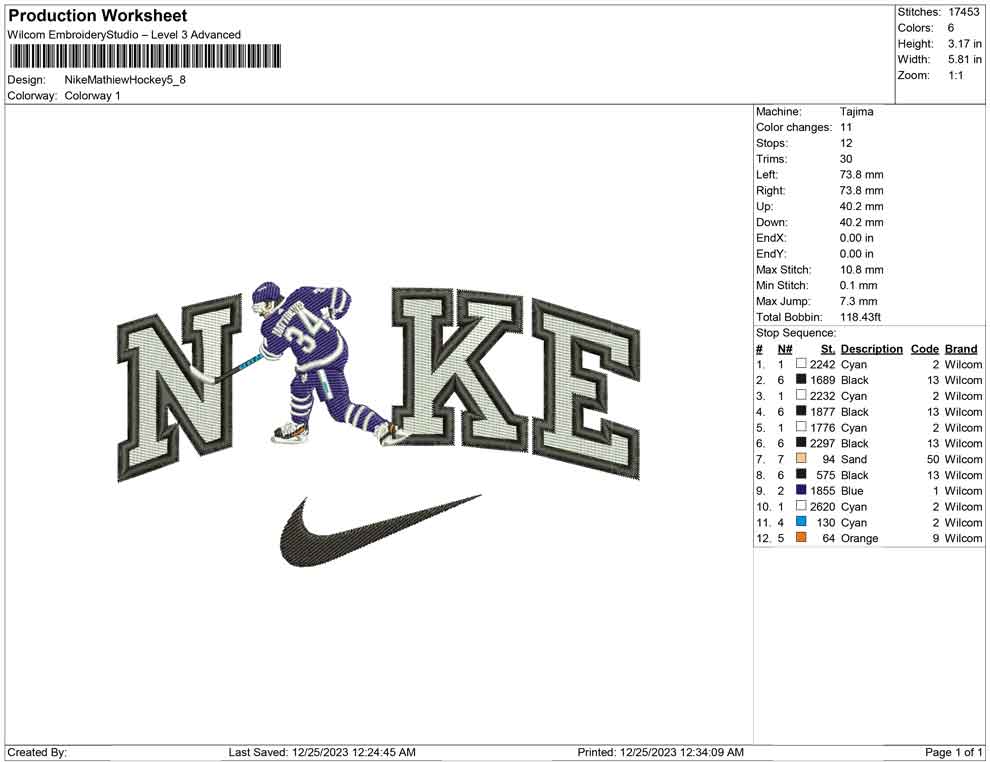 Nike mathiew hockey