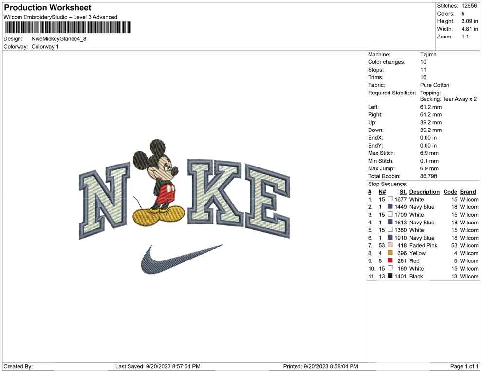 Nike Mickey Glance
