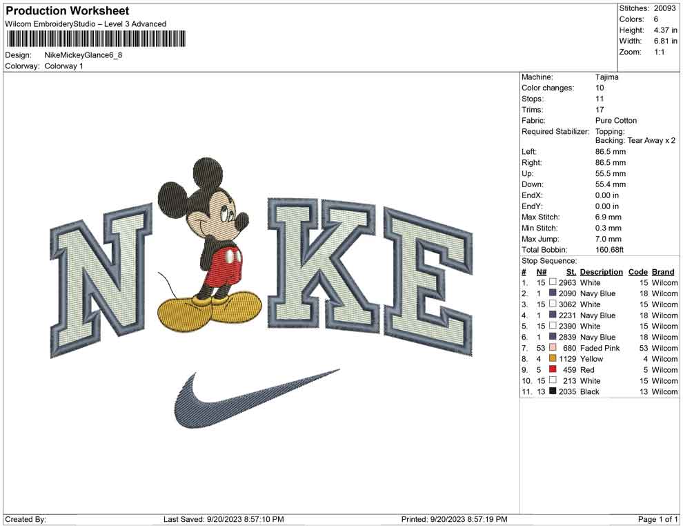 Nike Mickey Glance