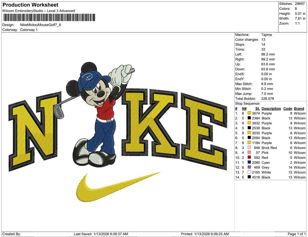 Nike Mickey Mouse Golf