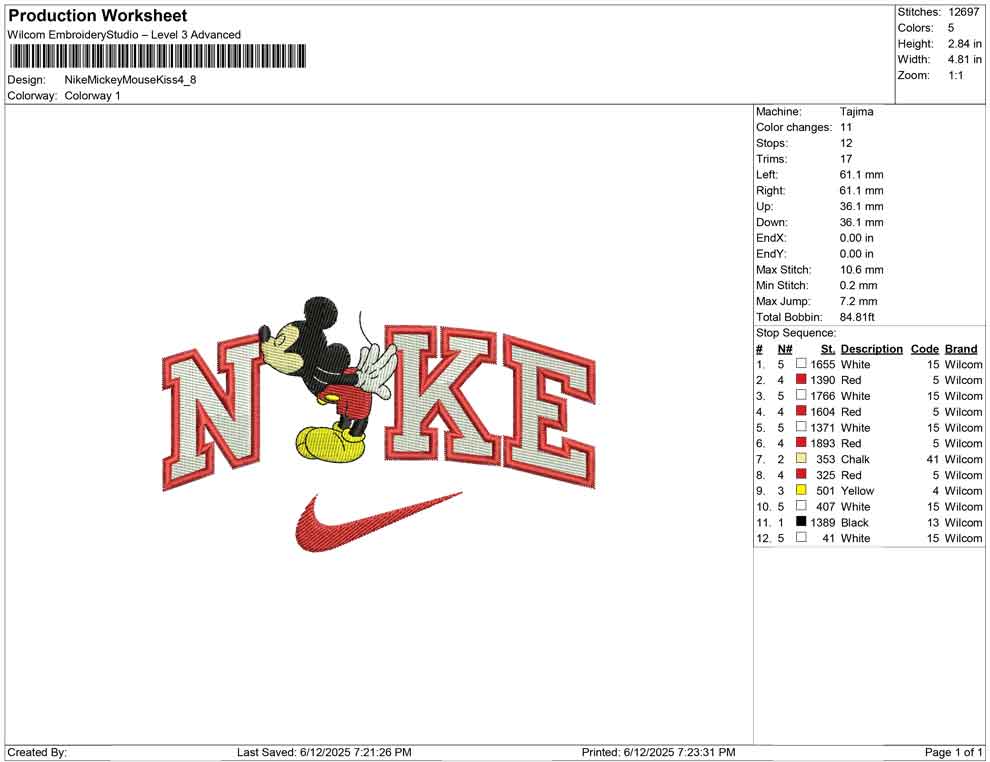 Nike Mickey Mouse Kiss