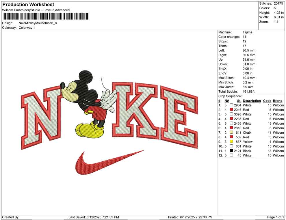 Nike Mickey Mouse Kiss